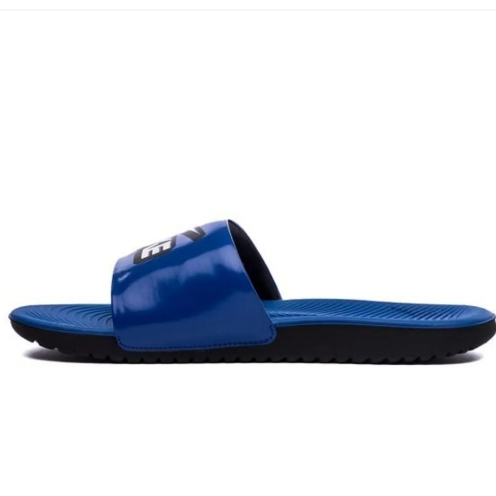Nike Kawa Slide Sandals - Game Royal/White/Black Size 7